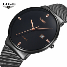 Для мужчин s часы лучший бренд класса люкс LIGE Водонепроницаемый ультра тонкий Дата часы мужской Сталь ремень Повседневное кварцевые часы Для мужчин спортивные наручные часы 2024 - купить недорого