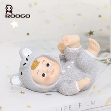 Roogo-Accesorios de decoración del hogar para bebé, figurita de resina, regalo para amigos y niños, adorno de escritorio familiar 2024 - compra barato