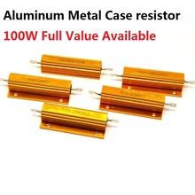 2PCS RX24-100W-50RJ 100RJ 120RJ 150RJ 200RJ 5% Aluminum Metal Case resistor 50R 100R 120R 150R 200R Wirewound High Power shell 2024 - buy cheap