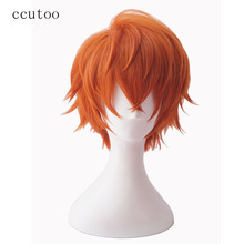 ccutoo Mystic Messenger 707 saeran 12" Orange Short Fluffy Layered Synthetic Hair ZEN Yoosung Heat Resistance Cosplay Full Wigs 2024 - buy cheap