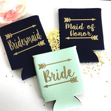 customize glitter wedding Bride maid of honor Drink Coolers Bachelorette Survival Kit  Bottle Beer Can Holders Beverage gifts 2024 - buy cheap