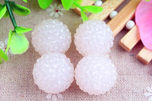 Kwoi vita Jelly  White Clear Resin Rhinestone Ball  beads Wholesales  AAA Quality 20mm Chunky 100pcs/lotfor Kids  Jewelry 2024 - buy cheap