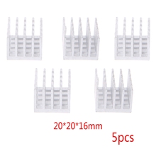 5 Pcs/Set 20*20*16mm Aluminum Heatsink Block Computer Electronic Chip Cooling 2024 - buy cheap