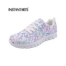 INSTANTARTS Cute Cartoon Women Flats Sneakers Breathable Air Mesh Flats Shoes Women Casual Ladies Light Shoes Comfortable Mujer 2024 - buy cheap