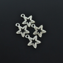 30pcs Silver Plated star Charms alloy Pendants for Bracelet Necklace Jewelry Making Accessories DIY 17*15mm 1741 2024 - buy cheap