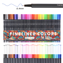 Conjunto de bolígrafo de Gel de 24/36 colores para dibujo, rotuladores de punta porosa de 0,4mm para dibujo artístico, para regalo 2024 - compra barato