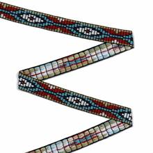 ZERZEEMOOY NEW 5/8'' 15mm 10yard/lots 100% polyester HOT dog chain accessories Color geometry Woven Jacquard Ribbon 2024 - buy cheap