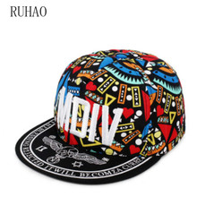 RUHAO High Quality Snapback Cap Brand Flat Brim Printing Baseball Cap Fashion Hip Hop Cap and Hat For Men and Woman 2024 - buy cheap