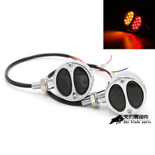 Intermitente redondo retro para moto rbike, luz LED de señal de giro para harley softail sportster prince cruise 2024 - compra barato