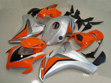 Kit de carenagem com moldes de injeção para honda, cbr1000rr 08, 09, 10, 11, cbr, 1000rr 2008, 2009, 2011, abs, laranja, prata, conjunto + 7 presentes, hh 18 2024 - compre barato