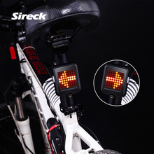 Sireck-lâmpada led de seta para bicicleta, recarregável via usb, luz de seta automática, aviso de segurança traseira para ciclismo 2024 - compre barato