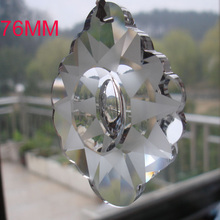 40 pçs/lote 76mm Fina Acessórios de Iluminação de Cristal de Cristal Pingente de Corte Corte De Vidro Prismas De Cristal Pingente 2024 - compre barato