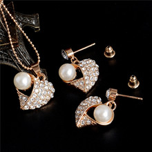 Hot Imitation Pearl Wedding Necklace Earring Sets Bridal Jewelry Sets for Women Elegant Party Gift Fashion Costume 2024 - buy cheap