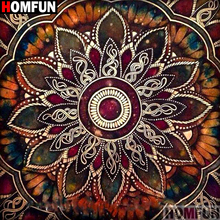 HOMFUN Full Square/Round Drill 5D DIY Diamond Painting "Mandala flower" 3D Embroidery Cross Stitch 5D Home Decor Gift A15237 2024 - buy cheap