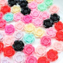 200 peças flor de cerejeira sakura flor resina cabochão rosa para diy flor sakura costas lisas 19mm 2024 - compre barato