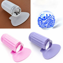 ELECOOL New 1pc Nail Art Stamping Stamper Scraper Set 2.8cm Clear Jelly Nail Polish Stamp Manicure Tools Color Random 2024 - buy cheap