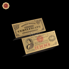 1878 ano de cédulas de ouro us $1000 ouro colorido folha de ouro puro para coleção e presente de negócios 2024 - compre barato