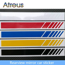 2Pcs Car Styling Vinyl Graphic Rearview Mirror Stripe Stickers for Abarth Fiat BMW E36 E34 E90 F30 F10 F20 Mercedes Benz W203 2024 - buy cheap
