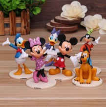 Игрушки Disney 6 шт./компл. 7-9 см, Микки и Минни Маус, Дональд, Дак, Плутон, гоффи, ПВХ экшн-фигурки, модели, куклы, игрушки, детские игрушки, рождест... 2024 - купить недорого