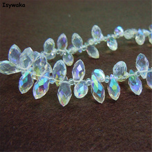 100pcs 6*12mm White AB Color Faceted Teardrop Beads Austria Crystal Beads DIY Glass Beads Loose Spacer Bead Jewelry Making 2024 - buy cheap