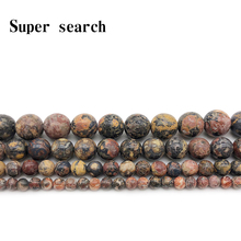 Natural Stone Leopardskin Jaspers Round Beads 15" Strand 4 6 8 10 12MM Pick Size For Jewelry Making Bracelet woman 2024 - buy cheap