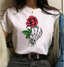 New Rose Printed T-shirts Womens Round Neck Short Sleeve T-shirts Women Casual Tshirts Summer Fashion Grunge Aesthetic Shirt 2024 - buy cheap