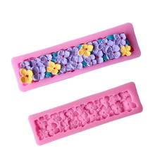 Long Flower Lace Shape Silicone Cake Mold, Kitchen Baking Mould For Jelly Pudding  Chocolate  DIY Fondant Cake Decoration Tools 2024 - buy cheap