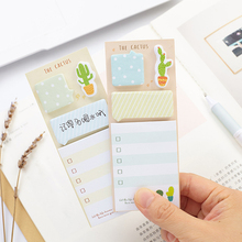 2pcs Cactus Plan List Memo Pad Kawaii Chancery Stationery Journal Memo Sheets Diary Plan Label Stickers School Office Supplies 2024 - buy cheap