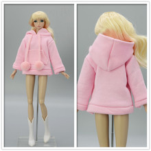 Winter Wear Pink Coat Sweatshirt Outfit Clothing For 1/6 BJD Xinyi FR ST Blythe Barbie Doll gift Clothes 2024 - buy cheap