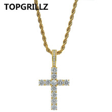Кулон TOPGRILLZ в стиле хип-хоп с крестом Пико-Харви, микро-ПАВЕ, ожерелье AAAA + с кубическим цирконием, 18 дюймов, 20 дюймов, 24 дюйма, 30 дюймов, по всей длине 2024 - купить недорого