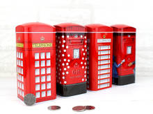 Free Shipping 1 X British Telephone Booth/ Mail Box Money Box Piggy Bank Coin Bank For Christmas Birthday Gift 2024 - buy cheap