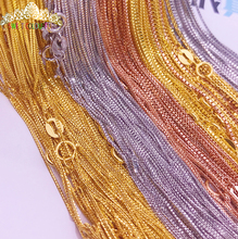 Collar de oro puro de 18K para mujer, moda femenina, Rosa Blanca y amarilla, cadena unisex 005, 100% 2024 - compra barato