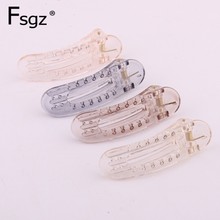 Casual Concise Hairpin for Women Good Quality Transparent Pc Plastic Hairgrips Fringe Hair Clips Hollow Out Plain Basic Headwear 2024 - buy cheap