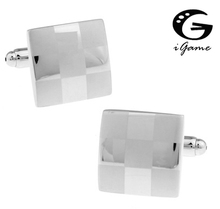 iGame Men's Jewellry Laser Cuff Links Fashion Square Check Design Free Shipping 2024 - buy cheap