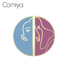Женские серьги-гвоздики Comiya, золотистые круглые подвески для девушек, милые корейские серьги из цинкового сплава 2024 - купить недорого