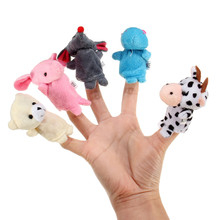 5Pcs/Set Mini Baby Plush Puppets Animal Finger Biological Play Learn Story Family Telling Tale Toys Dolls Children Kids 2024 - buy cheap