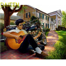 5D DIY Diamond embroidery Cross stitch Full Square Diamond painting Elvis Presley guitar motorbike Full Round Diamond mosaic 2024 - buy cheap