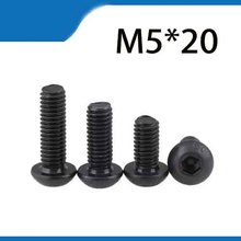 50pcs M5x20 mm m5*20mm yuan cup Half round pan head carbon Steel Hex Socket Head bolts 2024 - buy cheap