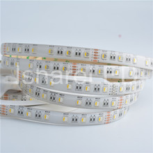 Tira de luces LED RGBW, 5m, 4 Farben en 1, DC24V, 60 leds/m, FPCB, blanco y negro, 5050 RGBWW, Blanco cálido IP20 2024 - compra barato
