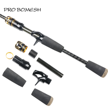 Pro Bomesh 1Set Aluminum Locking Nut +3K Carbon Tube Spinning Casting EVA Handle Kit DIY Fishing Rod Pole Accessory Repair Rod 2024 - buy cheap