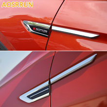 AOSRRUN coche accesorios para el coche accesorios estilo 4 Uds ABS lateral exterior Fender puerta recorte cubierta para Volkswagen VW Tiguan 2017 MK2 2024 - compra barato