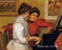 Young Girls at the Piano by Renoir by Pierre Auguste Renoir oil painting reproduction High quality Hand painted 2024 - buy cheap