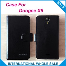 2016 de calor! Doogee x6 capa para celular preço de fábrica alta qualidade couro cobertura exclusiva capa carteira bolsa para doogee x6 número de rastreamento 2024 - compre barato