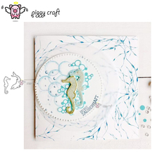 Piggy craft corte de metal dados corte morrer molde 2 pçs seahorse golfinho scrapbook papel ofício faca molde lâmina soco estênceis dados 2024 - compre barato