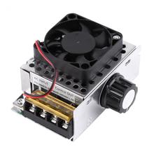 4000W 220V AC SCR Electric Voltage Regulator Dimmer Electric Motor Controller With Fan 2024 - buy cheap