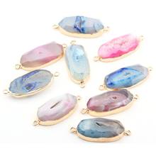Wholesale 4 Color Mood Shape Natural Stone Pendant  DIY for Necklace or Jewelry Making 2024 - buy cheap