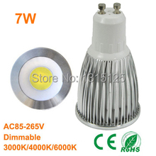 10PCS/lot dimmable 110V/ 220V GU10 COB Warm White spotlight , 7W 3000K/4000K/6000K lighting bulb lamps + free shipping 2024 - buy cheap