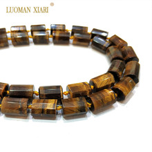 LUOMAN XIARI Natural Tiger's eye Cylindrical  Facted Stone Beads For Jewelry Making DIY Bracelet Necklace 11*16 mm Strand 15" 2024 - buy cheap