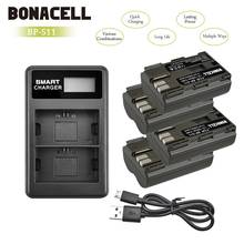 Bonacell 7,2 V 2200mAh BP-511 BP-511A BP 511A батарея + LCD двойное зарядное устройство для Canon EOS 40D 300D 5D 20D 30D 50D 10D G6 L10 2024 - купить недорого