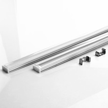Faixa de led perfil de alumínio, dhl, 1 m, para 5050, 5730, barra rígida, luz de led, invólucro de canal de alumínio, com capa 2024 - compre barato